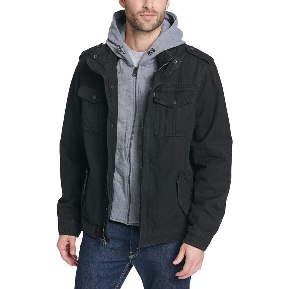 Levi’s Sherpa Lined Denim Trucker Jean Jacket Black Medium‎